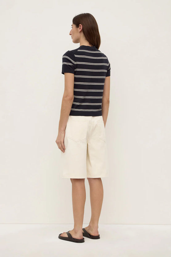 Assembly Allison Stripe Tee - Navy/Cream
