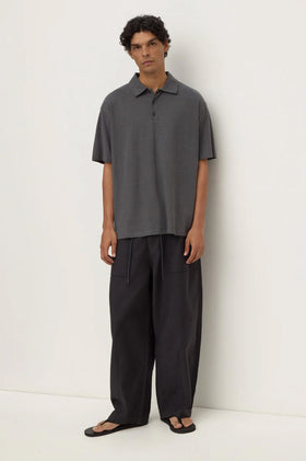 Assembly Alonzo knit Polo - Washed Charcoal