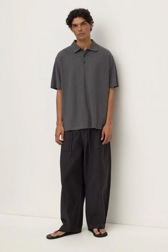 Assembly Alonzo knit Polo - Washed Charcoal