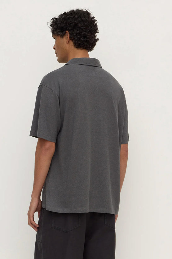 Assembly Alonzo knit Polo - Washed Charcoal