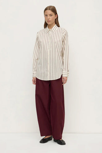 Assembly Amaro Italian Shirt - Merlot/White