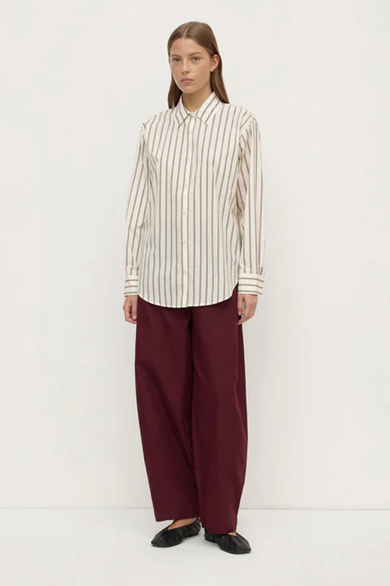 Assembly Amaro Italian Shirt - Merlot/White