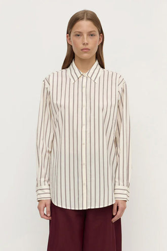 Assembly Amaro Italian Shirt - Merlot/White