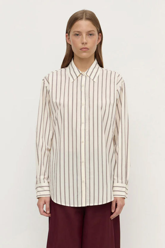 Assembly Amaro Italian Shirt - Merlot/White