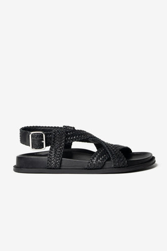 La Tribe Amara Braided Sandal - Black