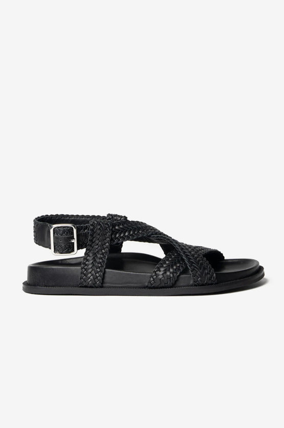 La Tribe Amara Braided Sandal - Black