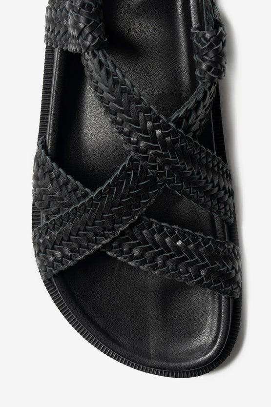 La Tribe Amara Braided Sandal - Black