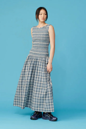 Ruby Anastasia Dress - Navy Gingham