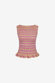 Ruby Anastasia Tank - Pink Yellow Tartan