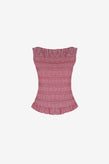 Ruby Anastasia Tank - Pink Petrol Gingham