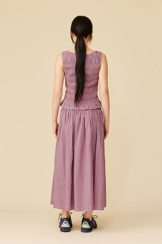 Ruby Anastasia Tank - Pink Petrol Gingham