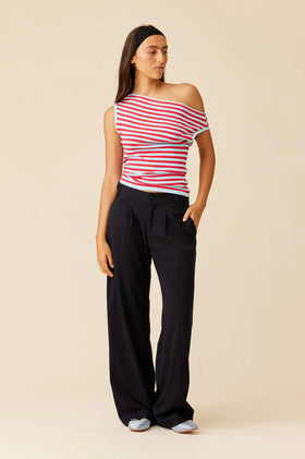 Ruby Andre Pant - Navy Pinstripe