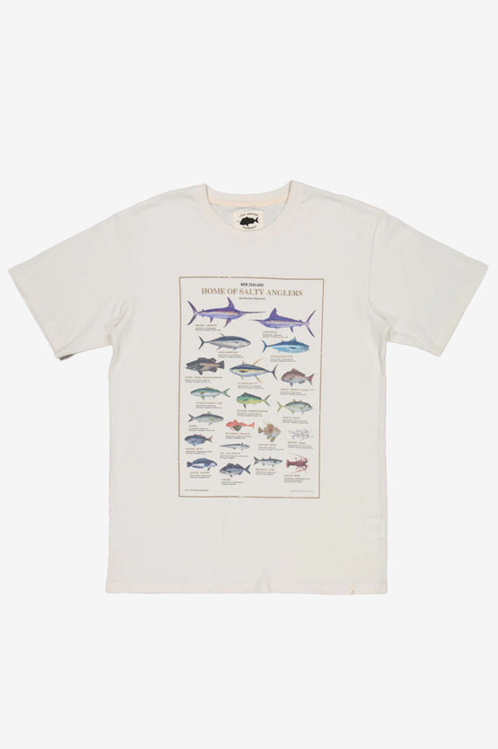 Just Another Fisherman Home Of Salty Anglers Tee - White