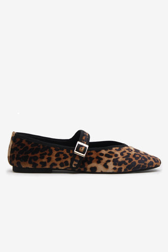 La Tribe Mary Jane Flat - Velvet Animal