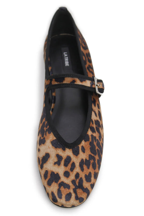 La Tribe Mary Jane Flat - Velvet Animal