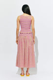 Ruby Anastasia Skirt - Pink Yellow Tartan