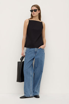 Assembly Annie Poplin Tank - Black