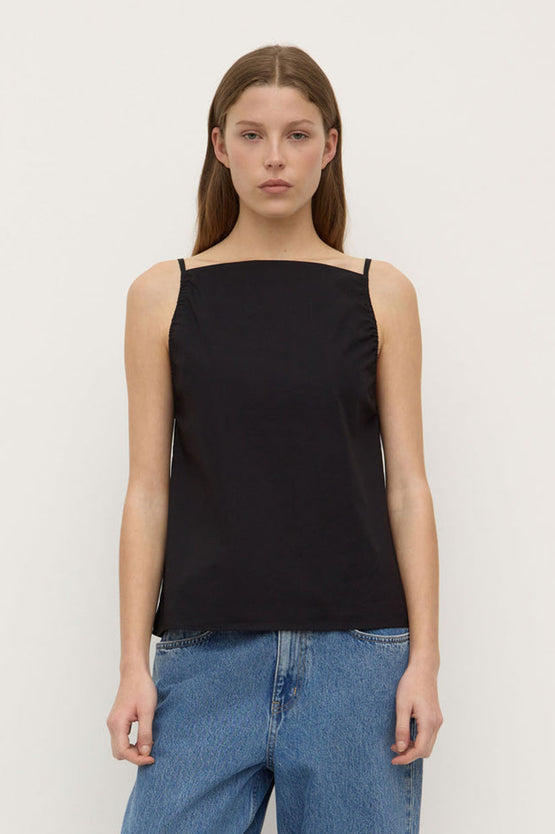 Assembly Annie Poplin Tank - Black