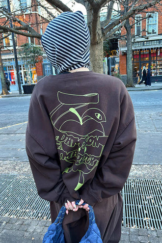 Damson Madder Apple Peel Sweatshirt - Chocolate