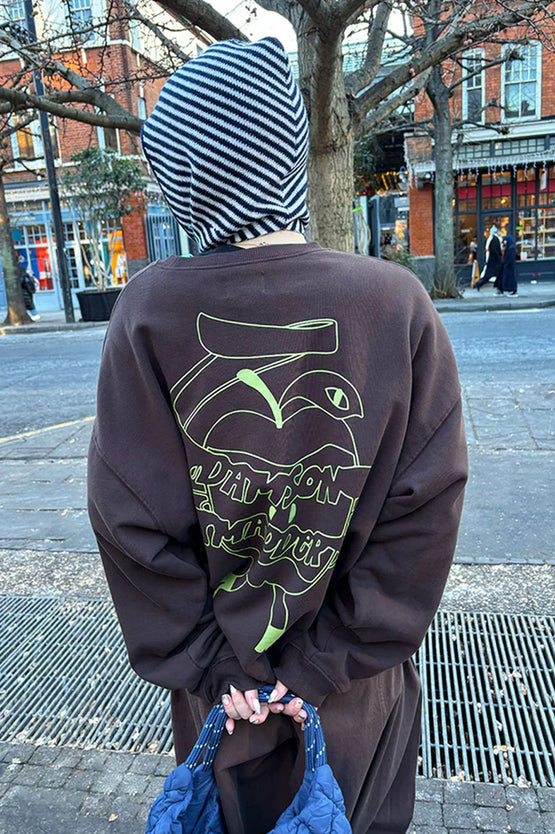 Damson Madder Apple Peel Sweatshirt - Chocolate