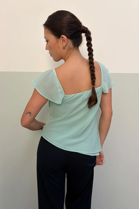 Ruby Sabrina Camisole - Aquamarine