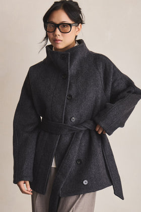 Gracious Arlo Coat - Grey Marle