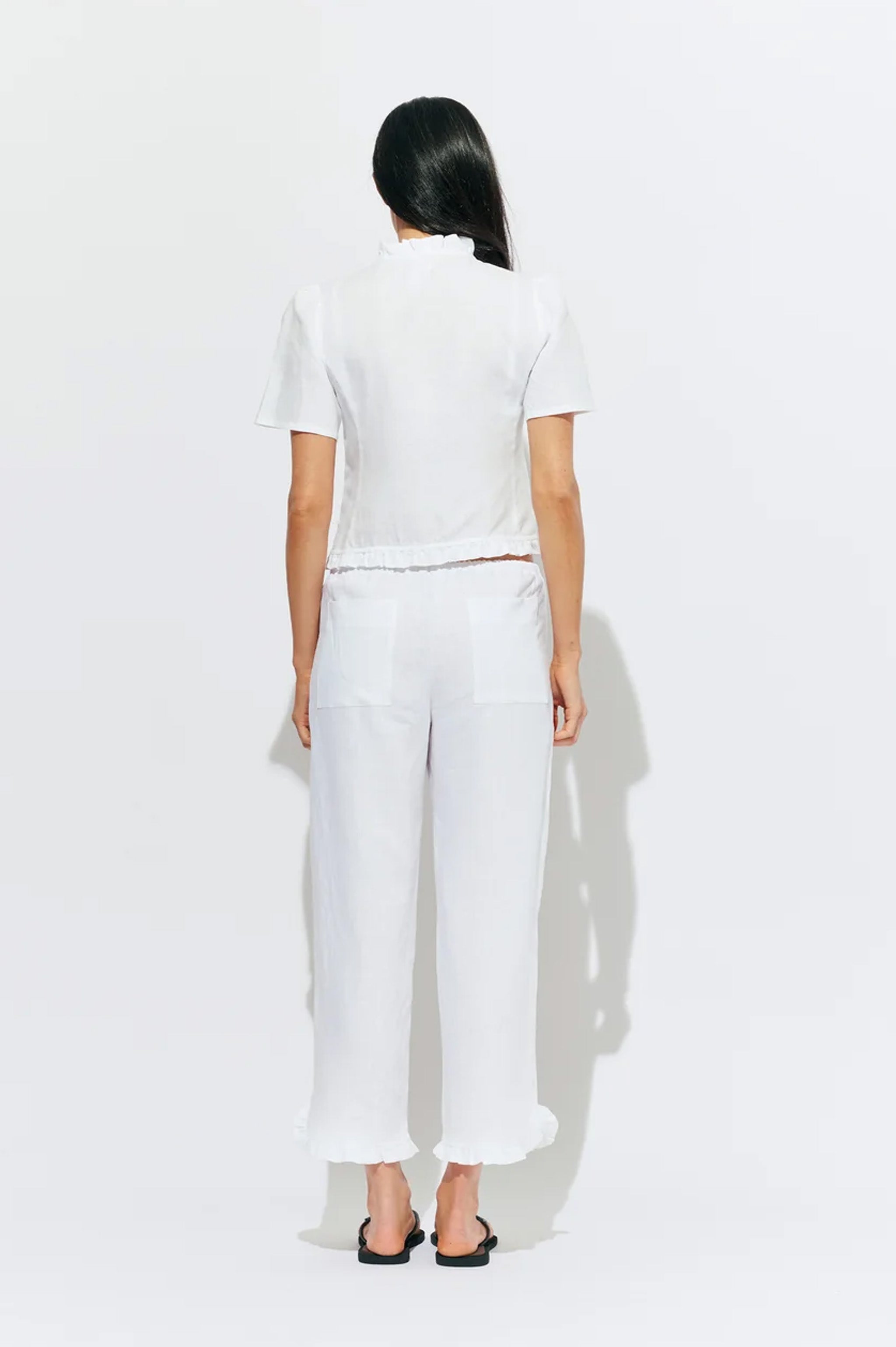 Ruby Arlo Linen Top - White