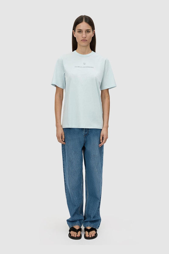 Camilla and Marc ARP Logo Tee - Ice Blue