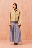 Ruby Anastasia Skirt - Navy Orange Tartan