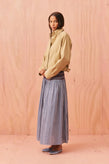 Ruby Anastasia Skirt - Navy Orange Tartan