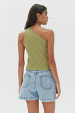 Assembly Asymmetrical Jersey Tank - Agave