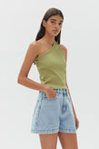 Assembly Asymmetrical Jersey Tank - Agave