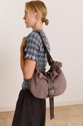 Damson Madder Atticus Buckle Bag - Grey