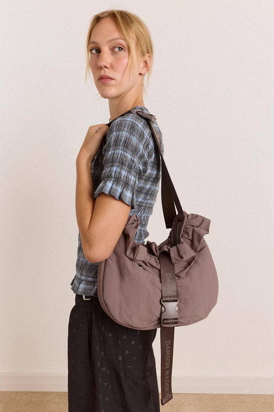 Damson Madder Atticus Buckle Bag - Grey