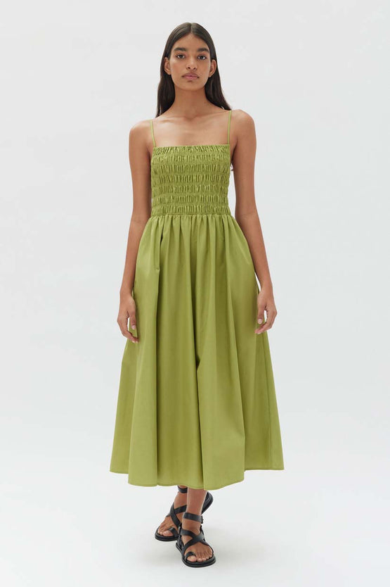 Assembly Aubrey Rouched Dress - Agave