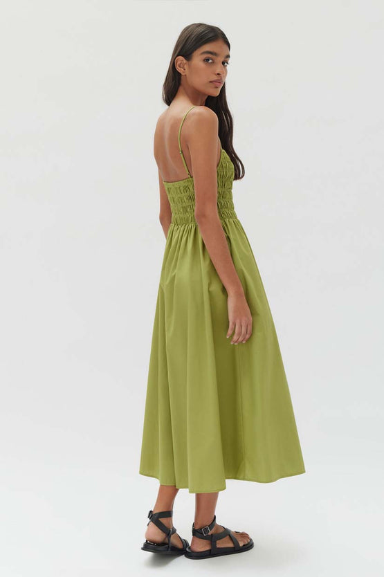 Assembly Aubrey Rouched Dress - Agave