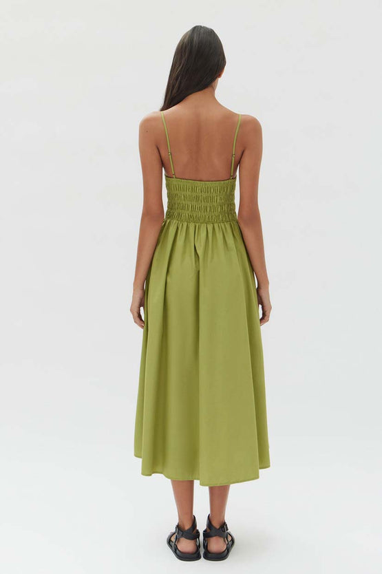 Assembly Aubrey Rouched Dress - Agave