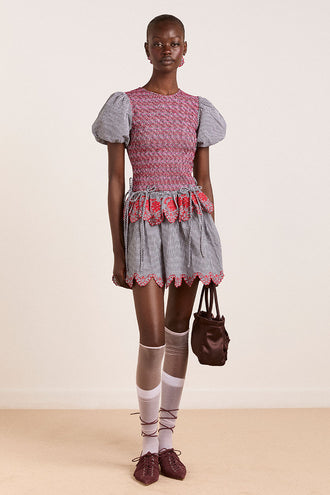 Damson Madder Audrey Dress - Black White