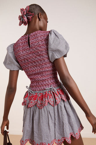 Damson Madder Audrey Dress - Black White