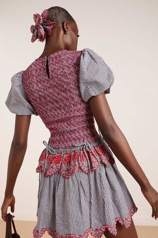 Damson Madder Audrey Dress - Black White