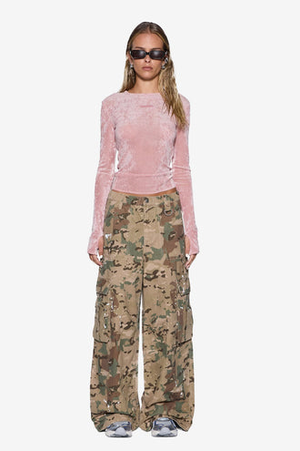 Ksubi Baby Girl Mesh Top - Cameo Pink