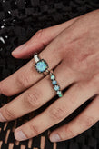 Stolen Girlfriends Club Baby Claw Ring - Silver/Opal