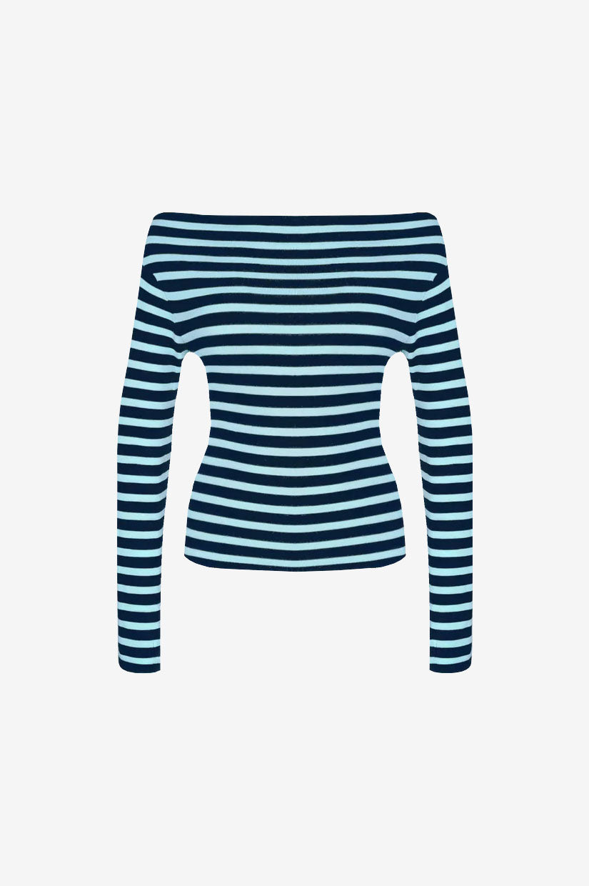 Ruby Emma Knit LS - Baby Blue Navy