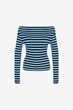 Ruby Emma Knit LS - Baby Blue Navy