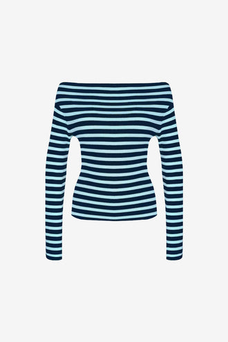 Ruby Emma Knit LS - Baby Blue Navy