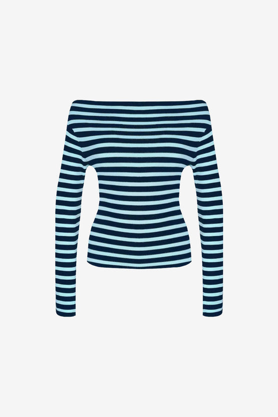 Ruby Emma Knit LS - Baby Blue Navy