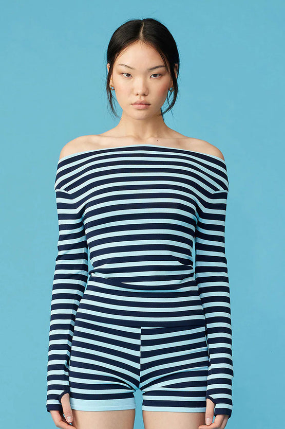 Ruby Emma Knit LS - Baby Blue Navy