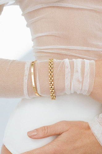Porter Jewellery Fine Baby Link Bracelet - Gold