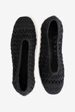 La Tribe Crochet Ballet Flat - Black