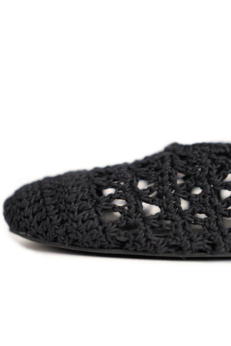 La Tribe Crochet Ballet Flat - Black